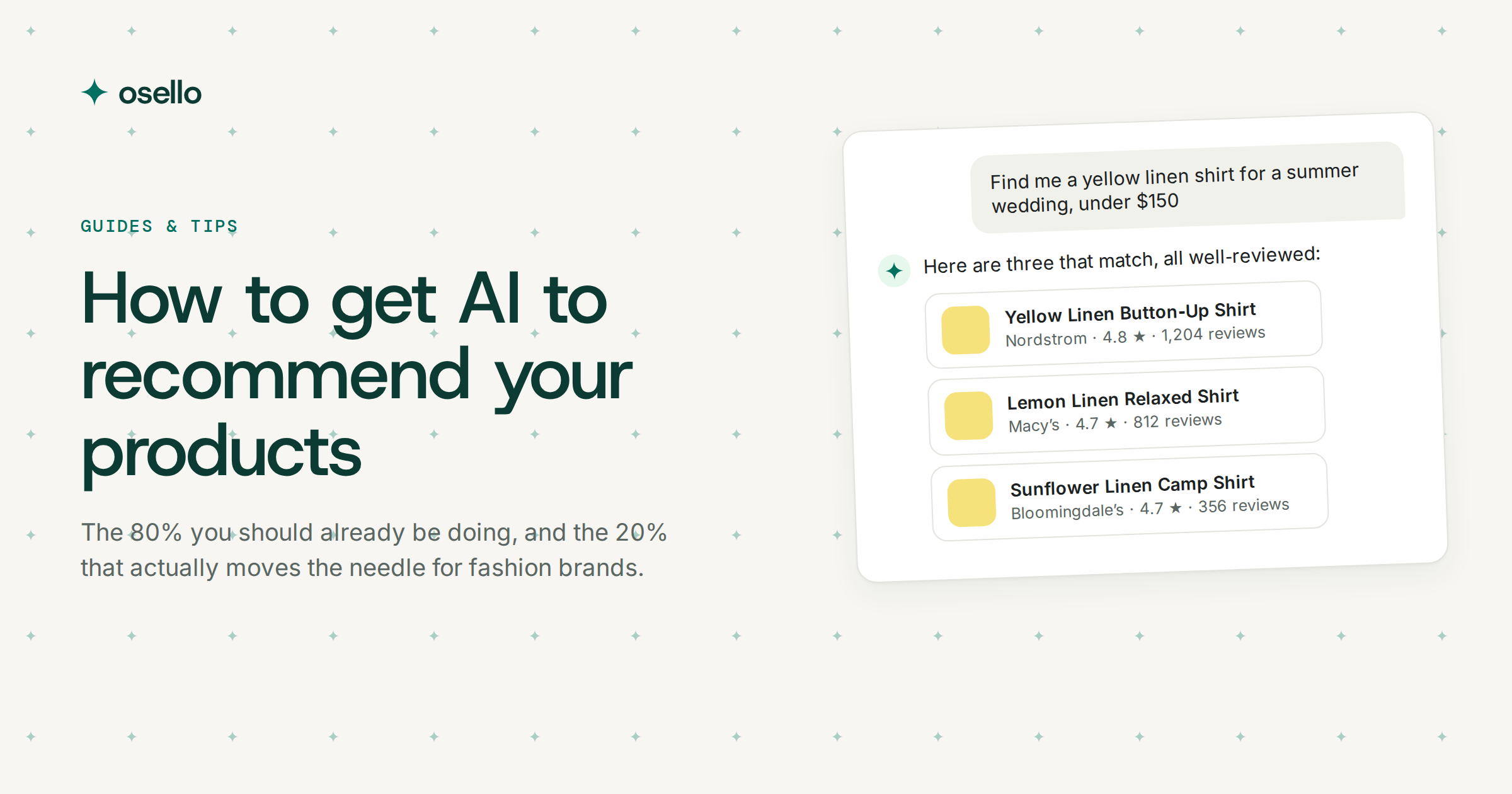 How to get AI to recommend your products